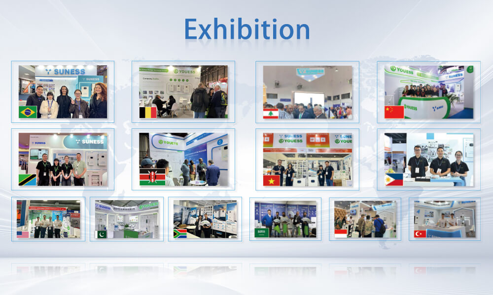 Exposition de batteries solaires