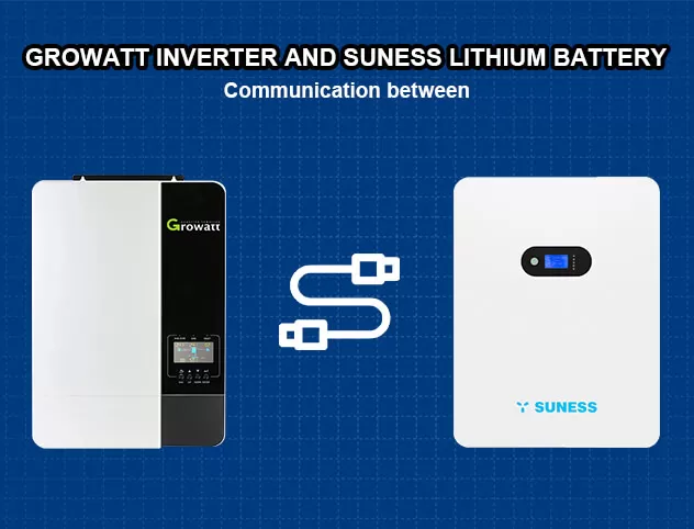 Batterie au lithium communiquée avec l'onduleur Growatt