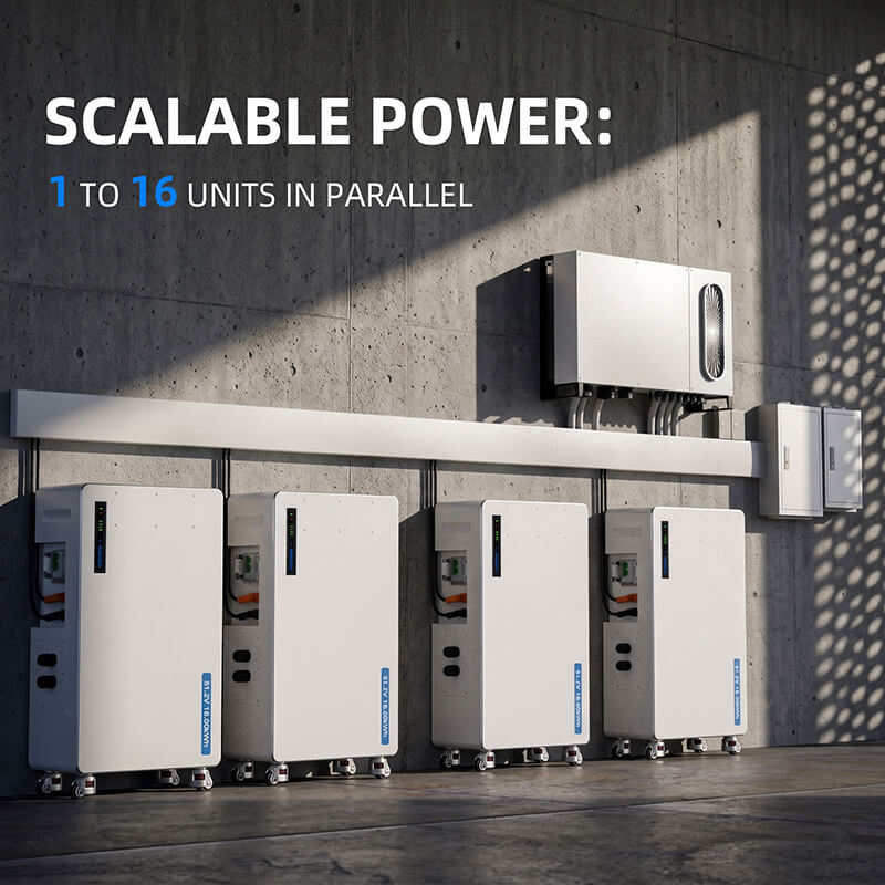 iPower-16.08E 51,2 V 16,08 kWh | Batterie IP65 LiFePO4 | 10 ans de garantie