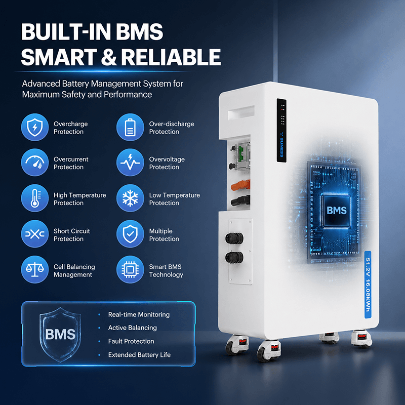 iPower-16.08E 51,2 V 16,08 kWh | Batterie IP65 LiFePO4 | 10 ans de garantie