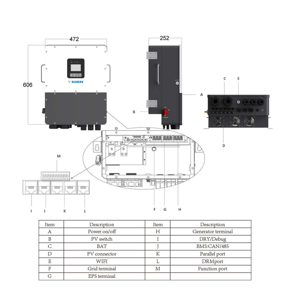 EH-16KL1 16KW| Onduleur monophasé | hybride