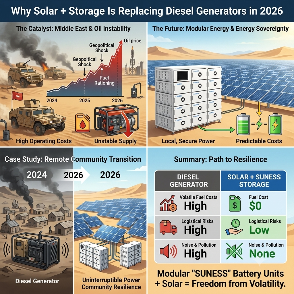 Pourquoi Solar + Storage remplace les générateurs diesel en 2026