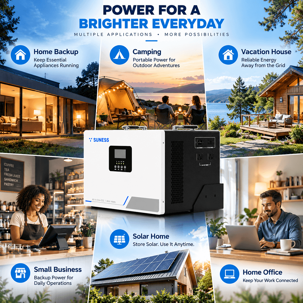 SUN1.8U-4-US 1.8kW 4.02kWh All-in-One ESS | SUNESS